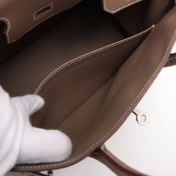 Sold out ❌Hermes Birkin 30 Le Tournay Togo Etoupe Silver W: 2024 - Picture 8 of 12